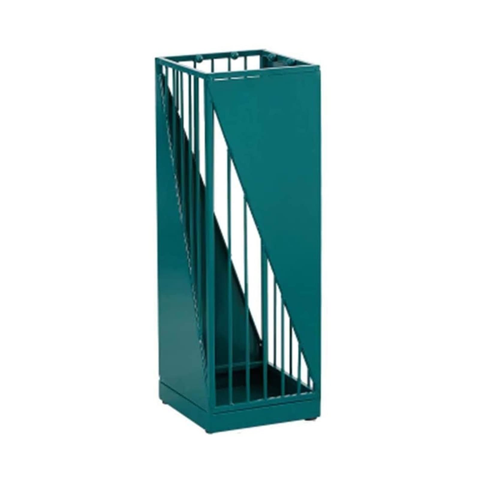 FCXWEVR Nordic Creative Iron Umbrella Rack Stand Waterproof & Rustproof Holder for Hanging Foldable Umbrellas Stylish Green Umbrella Bucket for Home & Office Use