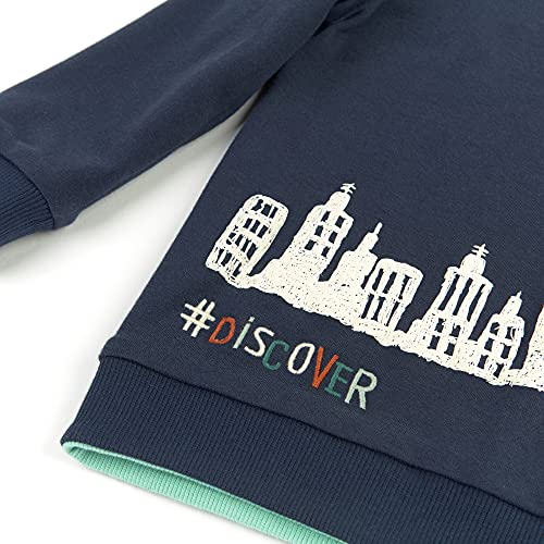 Suéter pulóver para niños con doble cara reversible de algodón 7