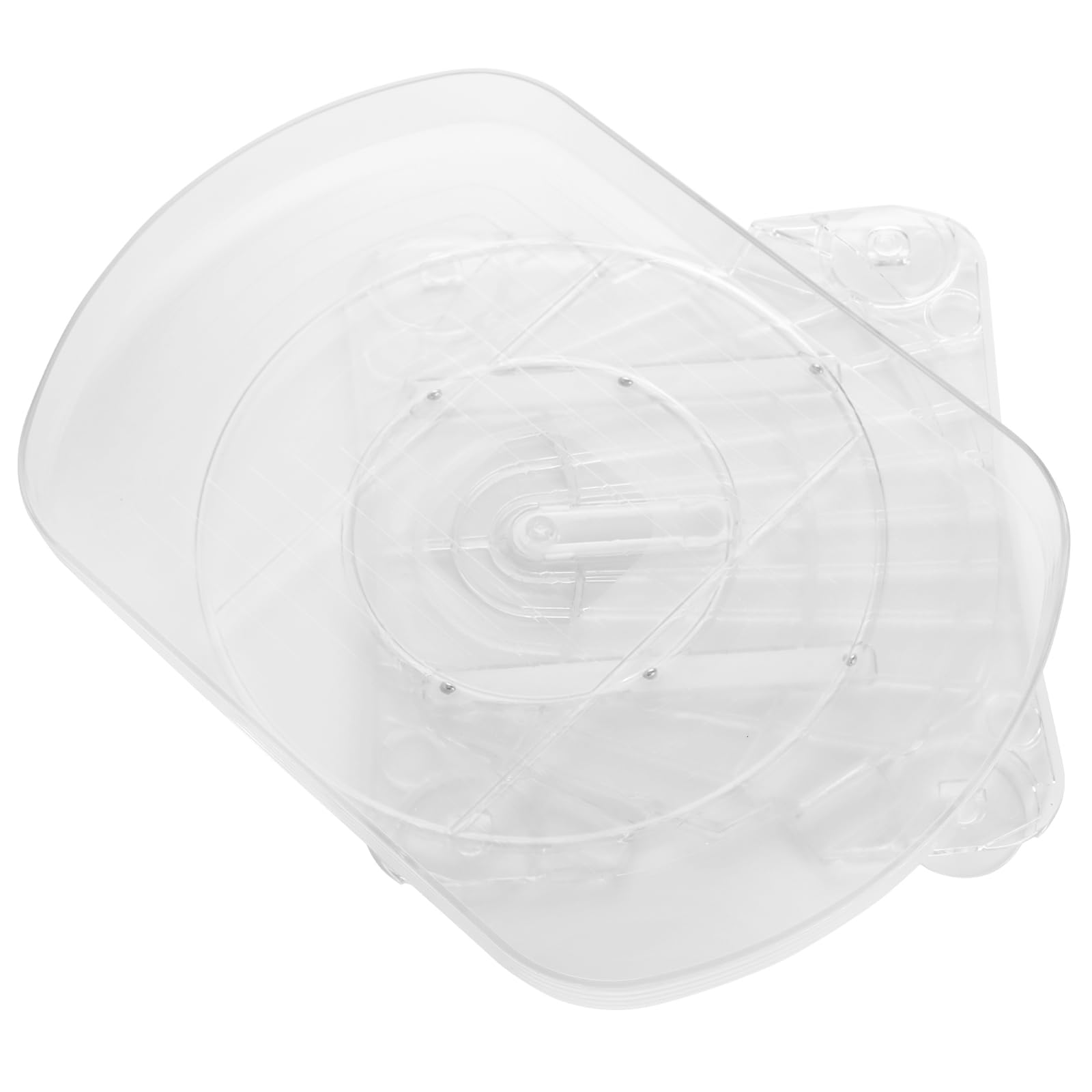 SINJEUN Lot de 2 platines tournantes transparentes Lazy Susan, rotatives à 360°, pour réfrigérateur, 40 x 28 cm