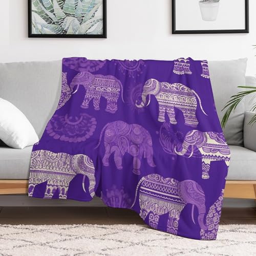 Couverture en flanelle violette anti-bouloche lit et canapé