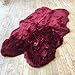 Price comparison product image Genuine Colourful Sheepskin Rug | Extra Thick Large Sheepskin Rugs (Wine Red, Quad 190x120cm)