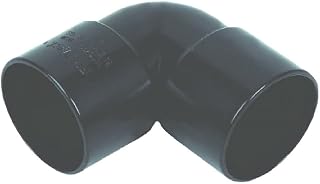 40mm (43mm) Black Solvent Waste Pipe 90 Degree Knuckle - Bag of 2