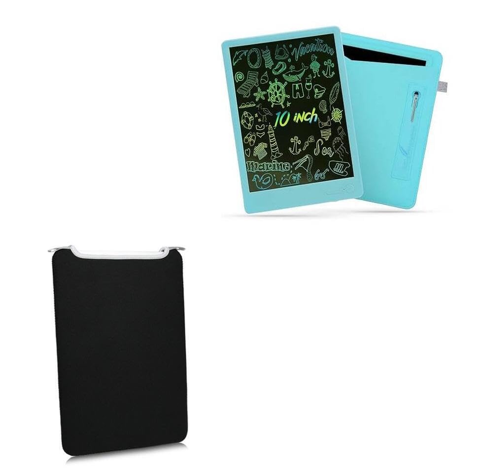 BoxWave Case Compatible with JSJGETYI PG101T-P (10 in) - SlipSuit, Soft Slim Neoprene Pouch Protective Case Cover - Jet Black