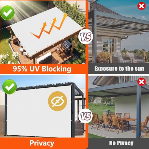 Voile d'ombrage extérieur blanc protection UV carré résistant aux intempéries