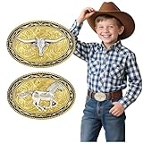 BELTROAD Kids Western Belt Buckles for Boys Girls Texas Rodeo Cowboy Cowgirl Western Party Kids Replacement Novelty Belt Buckle