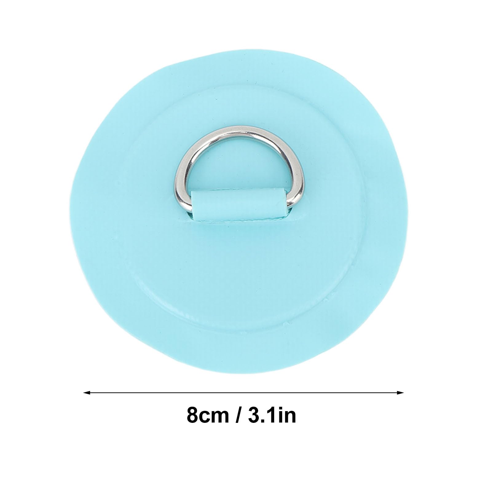 Niiyen 4PCS D Rings Patch PVC D Rings Pad Round D Rings Mat Colorful Boat Accessory for Inflatable Boat Surfboard Stand Up Paddle Board(Mint Green)