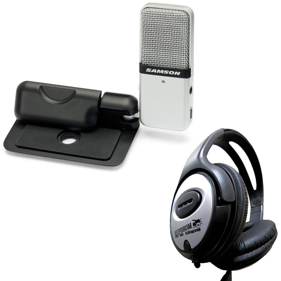 Samson Go Mic kompaktowy mikrofon USB do laptopa + słuchawki keepdrum