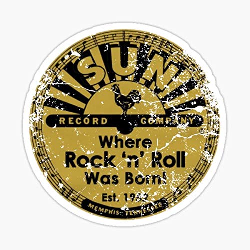 Sun Records Rock n 'Roll Vintage 1952 Sticker - Sticker Graphic - Auto, Wall, Laptop, Cell, Truck Sticker for Windows, Cars, Trucks