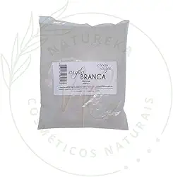 Argila em pó 500g Clareadora Branca Ervas e Raízes Pura