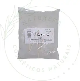 Argila em pó 500g Clareadora Branca Ervas e Raízes Pura