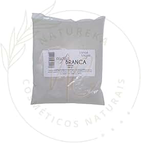 Argila em pó 500g Clareadora Branca Ervas e Raízes Pura