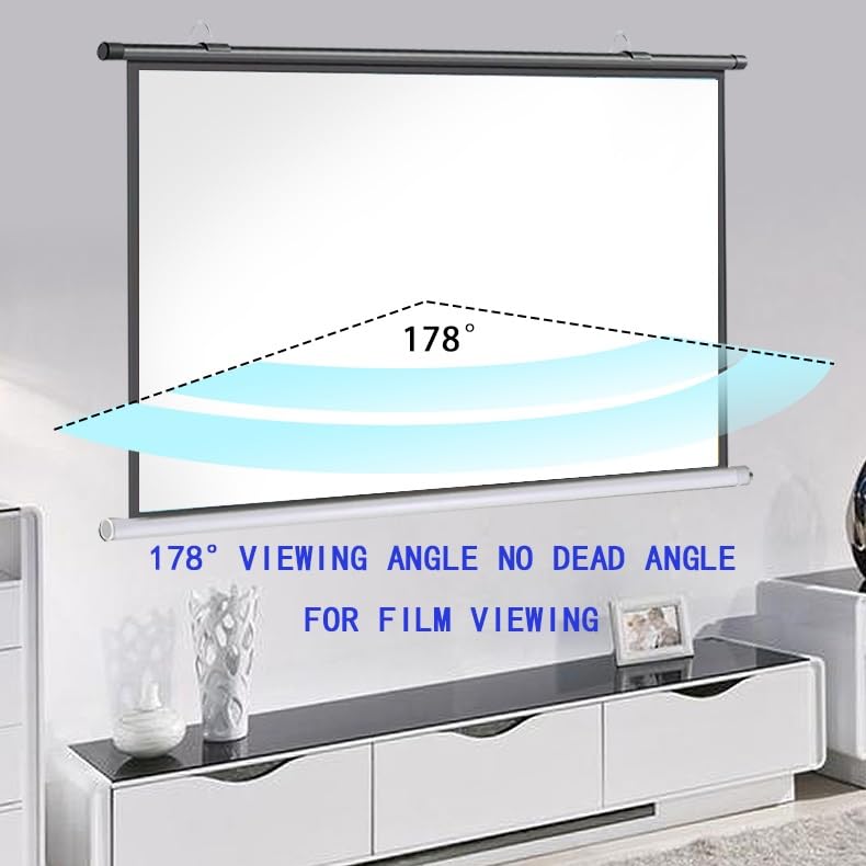 Pantalla manual proyector 72" 16:9 alta definición 4K miniatura 3
