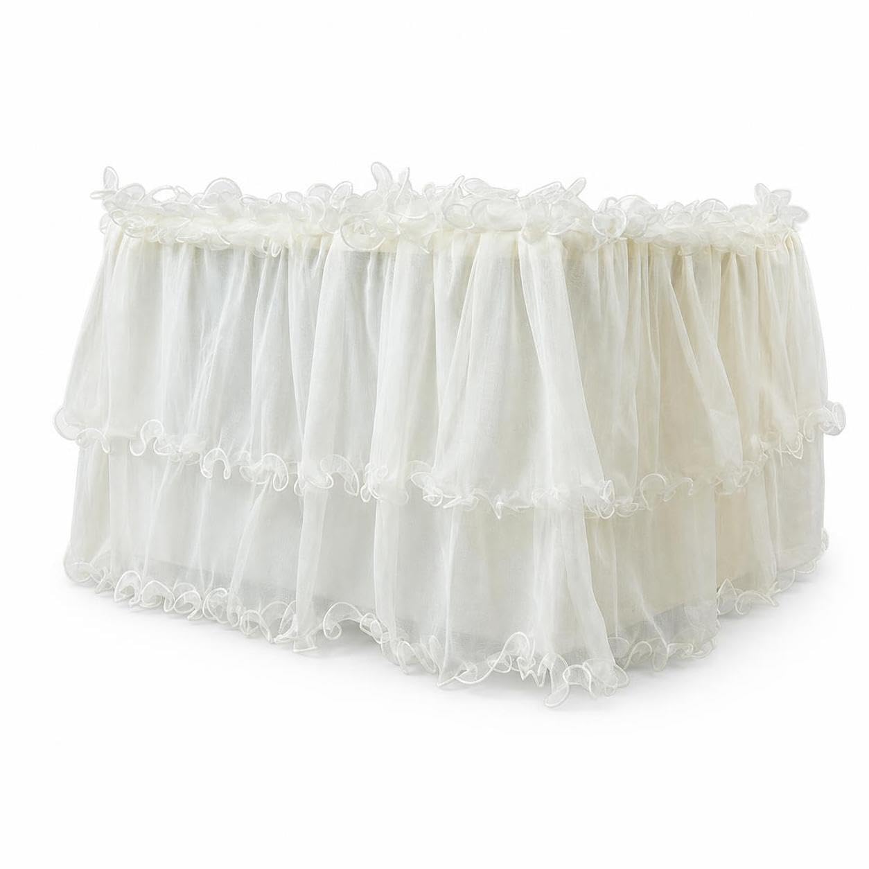 Funda para microondas lavable que protege de la grasa con bordado floral blanco