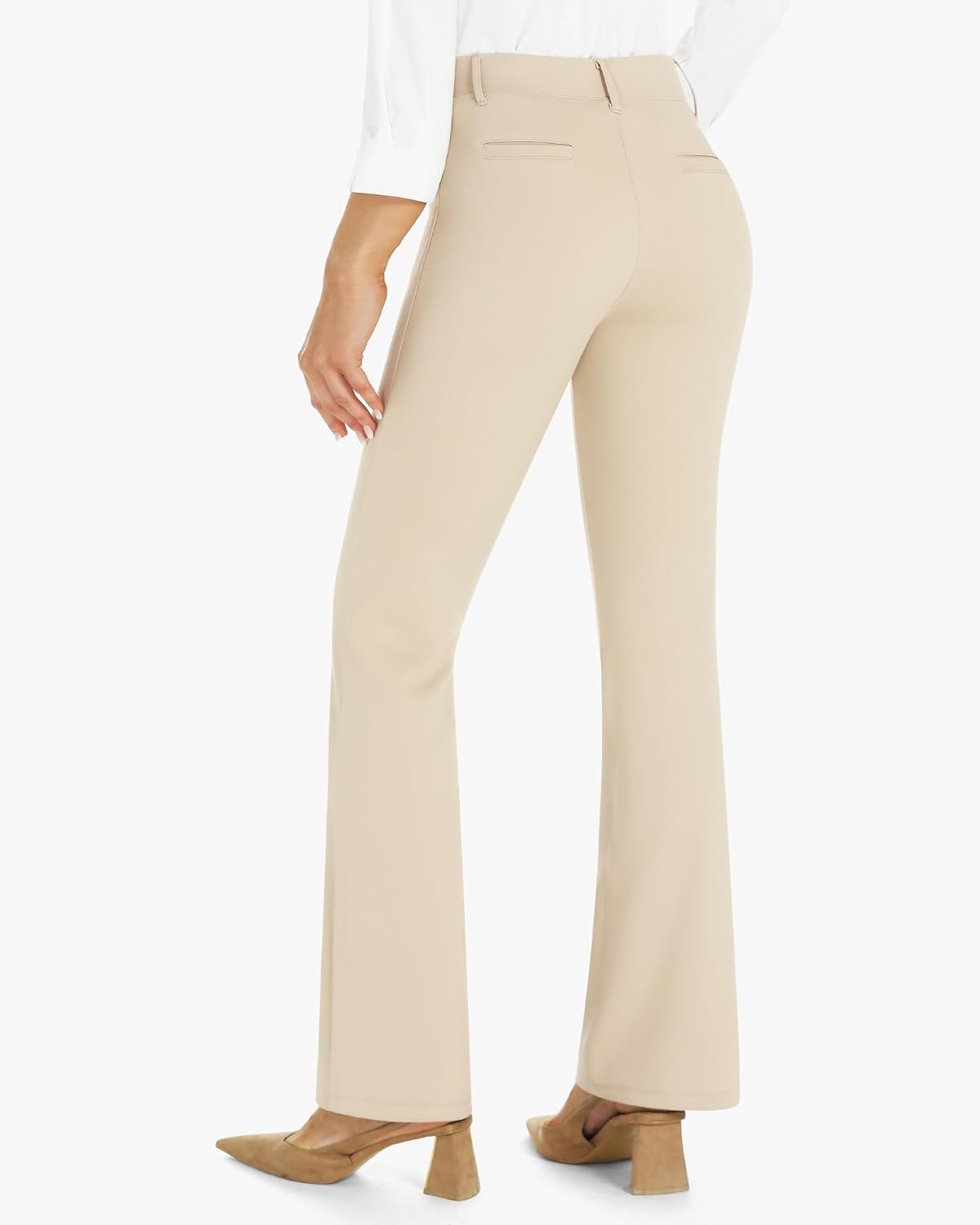 Stelle Women 28"/30"/ 32" Bootcut Dress Pants Business Casual Work Pants with Pockets Pull On Regular Slacks for Office