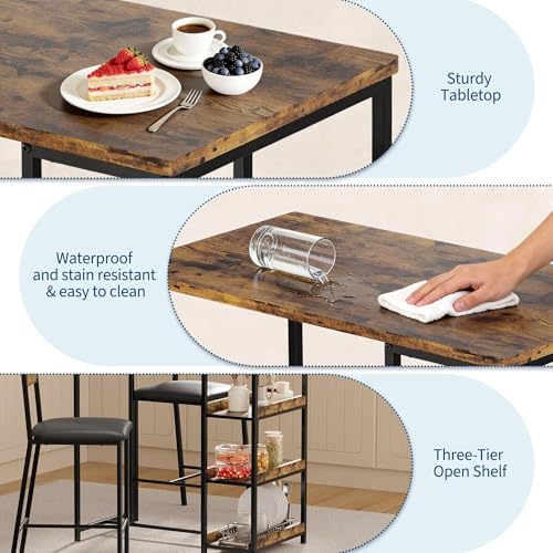 Mesa de comedor de 3 piezas para resolver la falta de espacio en la cocina 7