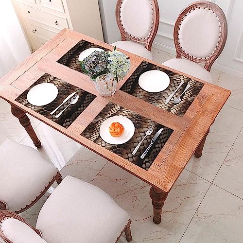 Tapis de table durable en PVC tissé imperméable et isolant pour table de salle à manger