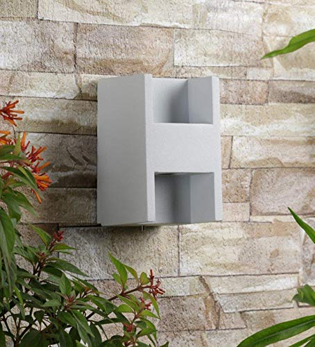 Image of ELIANTE White Outdoor Wall Light Metal for Living Room, Bedroom, Dining Room, Kitchen | 2 Years Warranty | Inbuilt LED