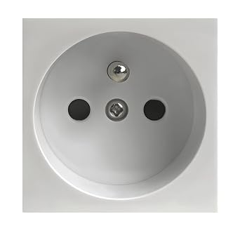 French Ground Socket Switch Panel Moudule White 45 * 45mm for Meeting Room Office Electrical Outlets Countertops Socket French-Socket