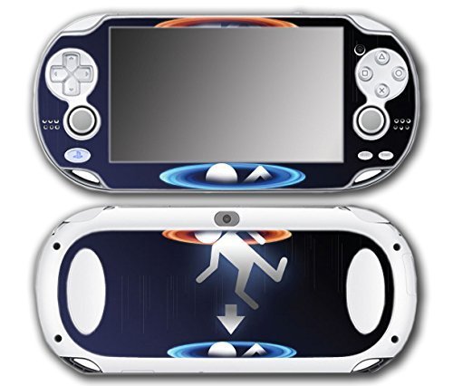 Portal 1 2 Gun Chell Gladdos Wheatley Aperture Science Video Game Vinyl Decal Skin Sticker Cover for Sony Playstation Vita Regular Fat 1000 Series System