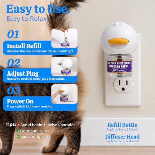 Barkwave Cat Calming Pheromone Diffuser Kit, Stress Relief, 1 Plug-in 2 Refills — view 3