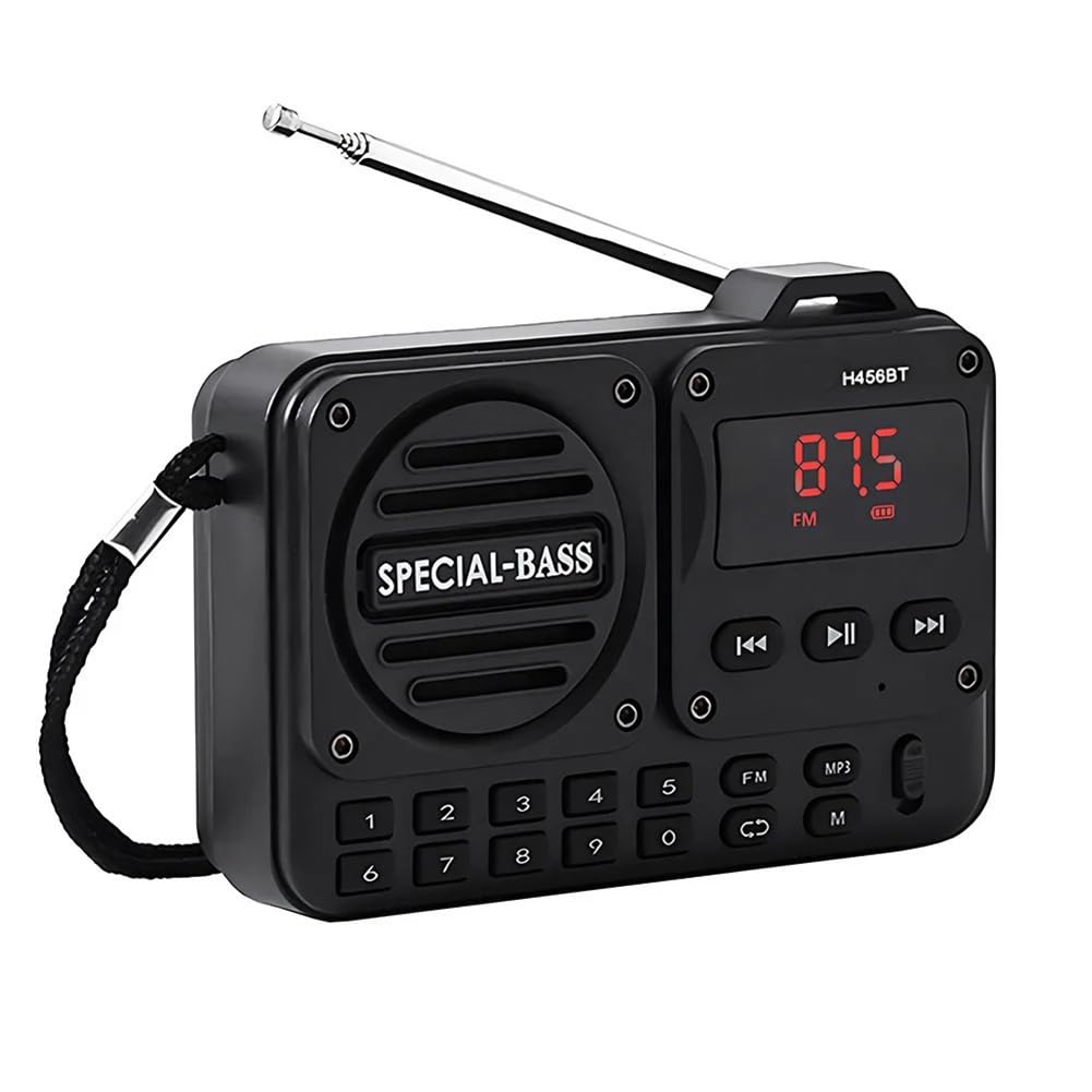 Radio digital portátil FM bluetooth 5.0 reproductor MP3 usb tarjeta TF altavoz 6