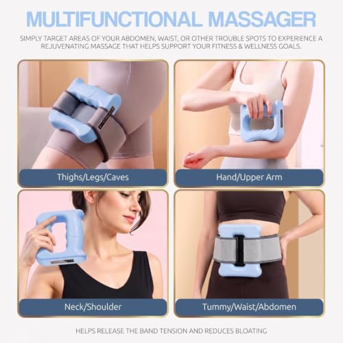 Image of Dealsure Electric Fascia Massage Ring | Rechargeable Deep Tissue Massager with 5 Speed Settings & 3 Modes | Belly Fat Burner Machine | Hands-Free Full Body Relaxation for Men & Women