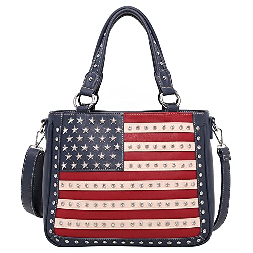 Montana West Women's American Pride Flag Tote Bags Patriotic Shoulder Handbags Concealed Carry Purse CW-US04G-8260NY