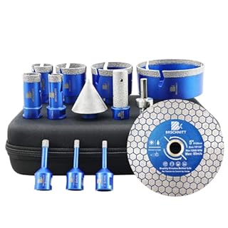 BRSCHNITT Punte Diamantate Gres Porcellanato - 6/6/8/20/25/35/50/68/110mm frese diamantate, 20mm Fresa, 50mm Punte Smusso,125mm Disco,per Porcellana Piastrelle Ceramica Marmo Granito