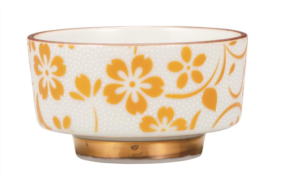 ナカマル『九谷焼』ぐい呑･白粒桜 K9-1204