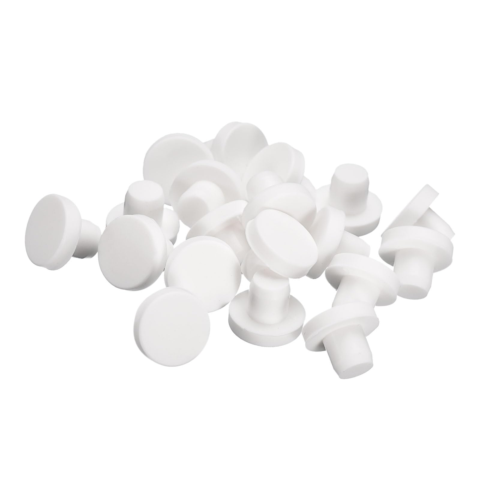 uxcell 20 Pieces White Rubber Stopper, S9 Waterproof Plug Holes for 9mm / 0.35" Hole