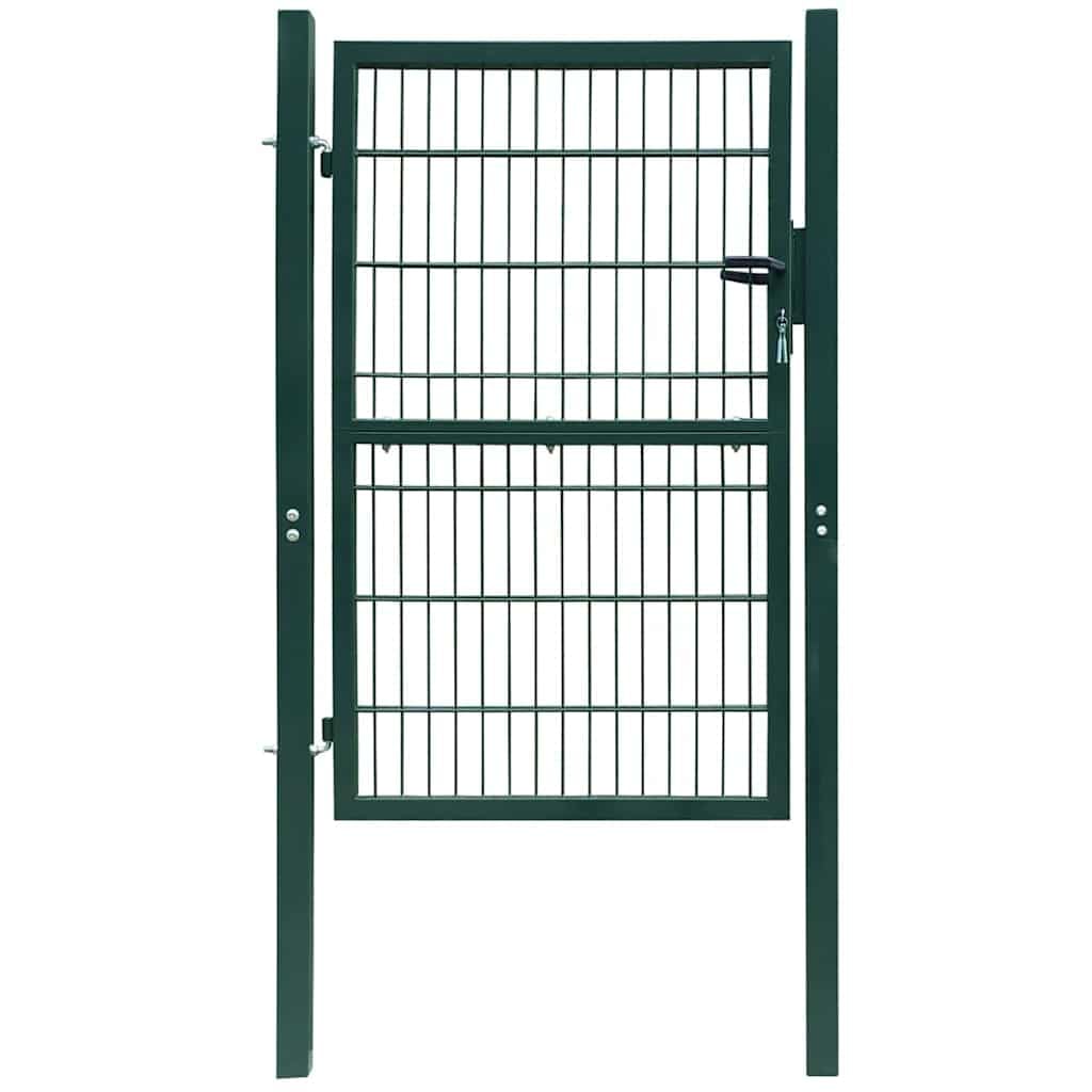 vidaXL Portillon de Jardin 2D (Simple) Acier Vert 106x230 cm Porte de Clôture