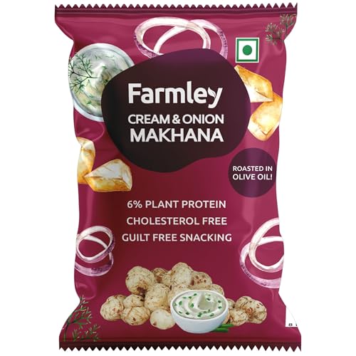 Image of Farmley Cream & Onion Makhana | Roasted In Olive Oil | 51g