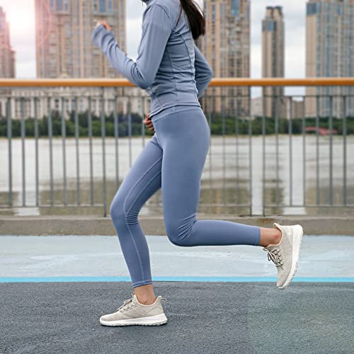Stq Womens Tennis Shoes Arch Support Walking Shoes Casual Slip On Sneakers For Workout Beige Size 7 #TOP6