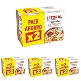 LITORAL Fabada Asturiana duplo dos latas de 420g (2x420g) (Paquete de 4)