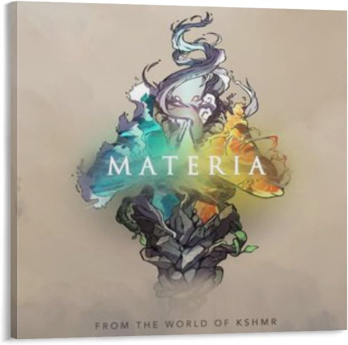 KSHMR Materia EP Canvas Poster Decorative Painting Wall Art Living Room Posters Bedroom Painting Frame-style20x20inch(50x50cm)