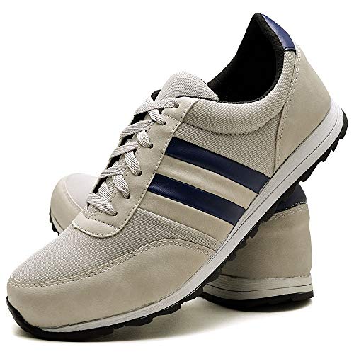 Kit Sapatênis Sapato Casual Com Relógio Masculino JUILLI 01DB Tamanho:41;cor:Branco;gênero:Masculino