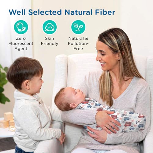 Image of Mee Mee 100% Cotton Muslin Swaddle Wrap for Newborn Baby (120 x 100 cm) (PK-3) | Ultra Soft, Breathable, Lightweight & Quick-Dry | Hypoallergenic Multi-Use Baby Blanket, Nursing Cover, Stroller Cover