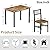 AWQM 3 Piece Dining Table Set, Small Industrial Kitchen Table and 2 Chairs, Kitchen Breakfast Dining Table Set, Breakfast Table Set for Dining Room, Living Room, Apartment, Small Space, Brown