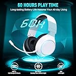 YPBDAN 2.4GHz Wireless Gaming Headset for PC, PS5, PS4, Switch, Mac, USB Over Ear Gaming Headphones with ENC Noise Canceling Microphone, Bluetooth 5.3, 60H Battery, 3.5mm Wired for Controller - Image 4