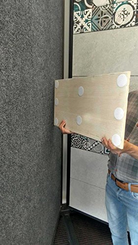 Image of Sky 49mm Tile Grip Dots, Self Adhesive Grip Hook Dots for Displaying & Holding Tiles, Strong Sticky Back Tile Display Fasteners for Showrooms, Tile Samples & Exhibitions, Pack of 50, Black