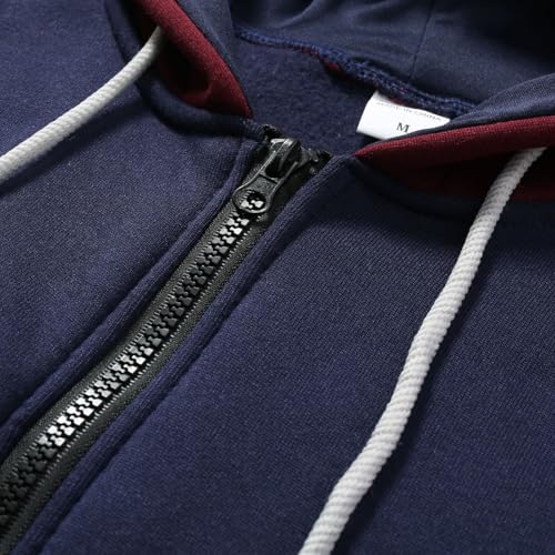 Ymosrh Men's Sweatshirt Hoodie Casual Zip Up Long Sleeve Pullover Hooded Sweatshirts with Pockets Streetwear, M-3XL3