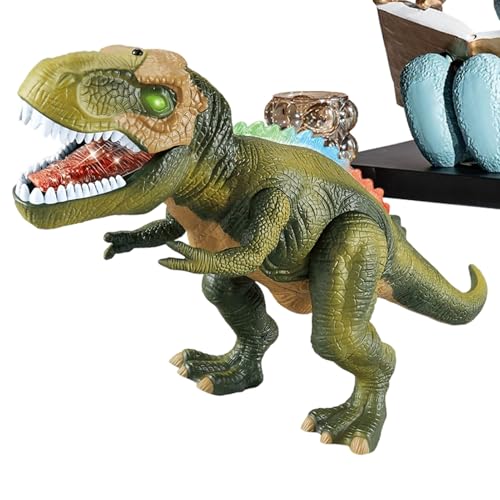 Juguetes De Dinosaurio Con Mando A Distancia, Juguete de Dinosaurio con Mando Luz Pulverización y Rugido, Figura Realista que Camina con Control Remoto para Premios Aula Niños Niñas Detalles Navideños