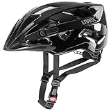 Uvex Unisex – Erwachsene, active Fahrradhelm, black shiny, 56-60 cm