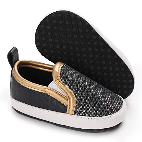Meckior Infant Baby Girls Boys Canvas Shoes Soft Sole Toddler Slip On Newborn Crib Moccasins Casual Sneaker Austin Boy's Flat Lazy Loafers First Walkers Skate Shoe