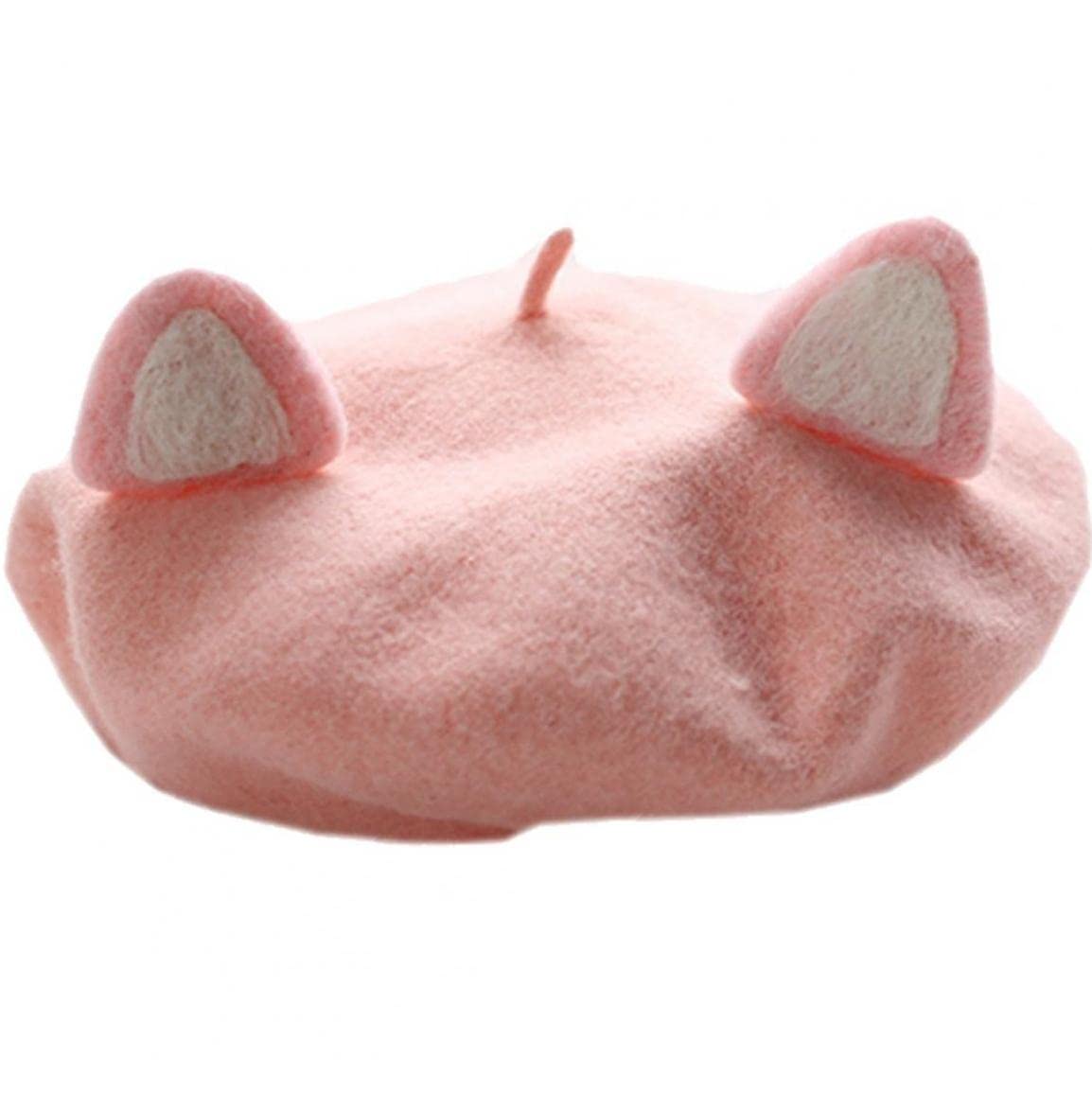 新品未使用 柔らかく軽量100%ウールの猫耳デザインベレー帽 楽天市場】【送料無料】帽子 ニット帽 ネコ耳 猫耳 レディース