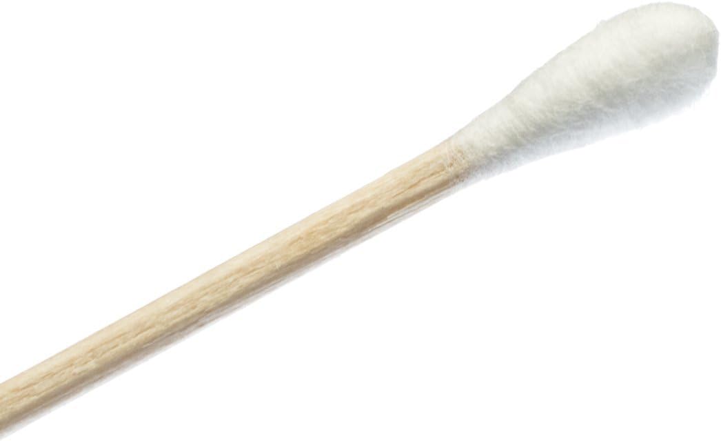 100pcs/bag, Cotton Swabs, 6'' Length Wood Handle, for Gun Cleaning, Model Making, and for applying Paint, epoxy, Jewelry Even Ceramics etc.Wood Cutton swabs