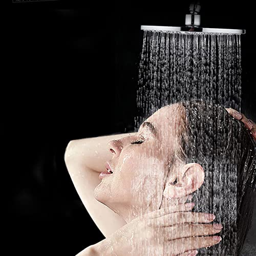 Ensemble de robinet de douche mural chromé : kit de douche haute pression avec douchette à main