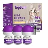 TopSum Cat Calming Plug-in: Premium Cat Pheromone Diffuser - Cat Plug In Calmer - Pet Calming Plug In - Promotes Relaxation & Well-Being, 3 Pack (Violet)