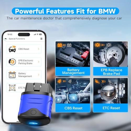 AUTOPHIX 3910 Bluetooth OBD2 Scanner Fit for BMW All System Diagnostic Scan Tool with Battery Registration Service EPB CBS ETC Reset Battery Check Code Reader for iPhone iPad Android【2026 New Version】 - Image 2
