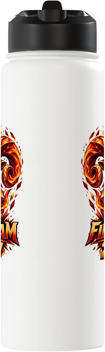 2027 Year of the Fire Ram Chinese Zodiac Lunar New Year Stainless Steel Insulated Water Bottle image 2